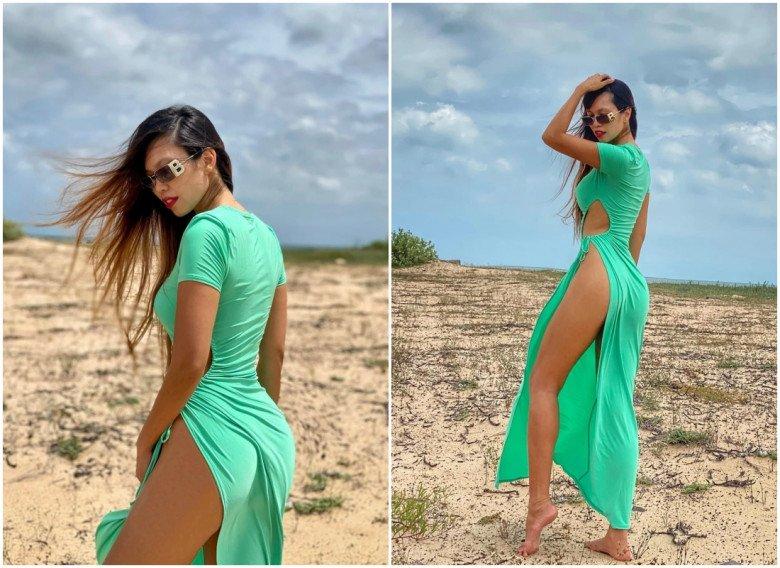 Hà Anh nhiều pha gây điếng người vì kiểu váy xẻ tà lộ vùng cấm-6