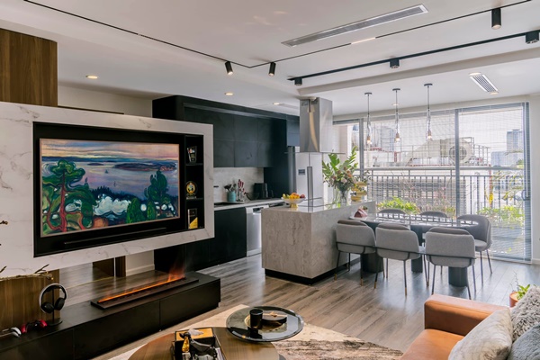 MC Cà phê sáng hé lộ không gian sống&nbsp;sang trọng hiện đại,&nbsp;decor nội thất gỗ nâu&nbsp;ấm cúng-2