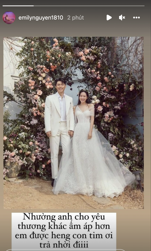 Cả showbiz Việt phát sốt trước đám cưới của Hyun Bin: Xuân Lan - Emily đồng loạt tiễn người yêu, Tóc Tiên nhớ lại 1 thời khóc nấc-4