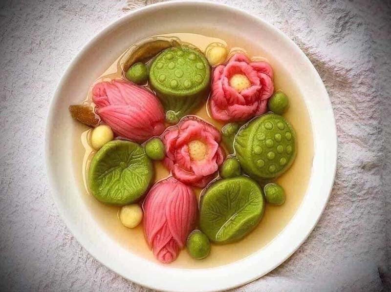 Chợ Tết Hàn thực: Bánh trôi hoa sen, hàng lạ sốt xình xịch-4