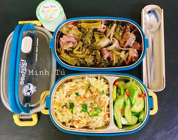 Cô gái Phú Thọ đảm đang chăm chồng, thực đơn hộp cơm mùa dịch ông xã mang đi làm ngon hết nước chấm-13