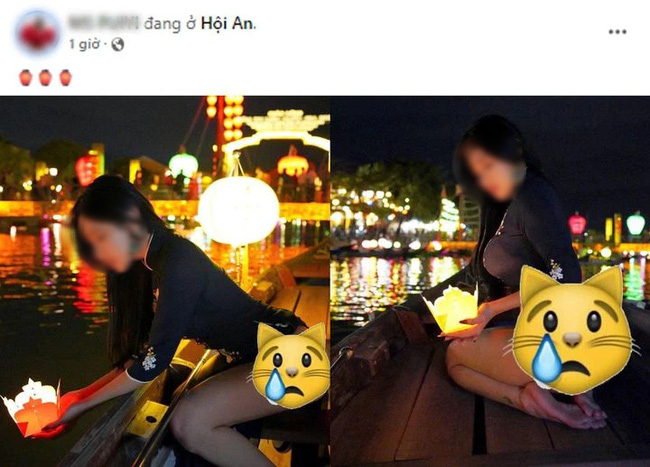Nữ du khách nước ngoài mặc áo dài chụp ảnh khoe thân phản cảm ở Hội An khiến dân mạng nóng mắt-1