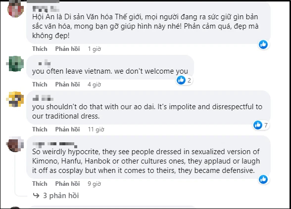 Cộng đồng mạng Việt lẫn quốc tế tràn vào facebook cô gái người nước ngoài mặc áo dài chụp ảnh nhạy cảm ở Hội An-2