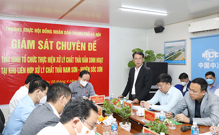 Giám sát chuyên đề tình hình tổ chức thực hiện xử lý chất thải rắn sinh hoạt tại Khu liên hợp xử lý chất thải Nam Sơn-3