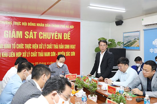 Giám sát chuyên đề tình hình tổ chức thực hiện xử lý chất thải rắn sinh hoạt tại Khu liên hợp xử lý chất thải Nam Sơn