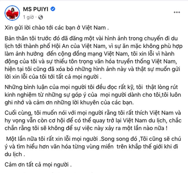 Nữ người mẫu người Malaysia mặc đồ phản cảm chụp ảnh ở Hội An xin lỗi cộng đồng Việt Nam-1