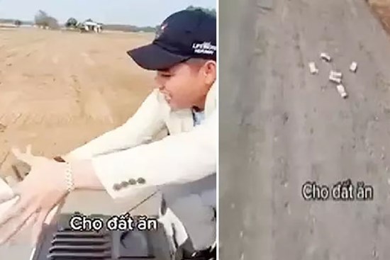 Thanh niên trong clip rải tiền “cho đất ăn” bị phạt 7,5 triệu đồng