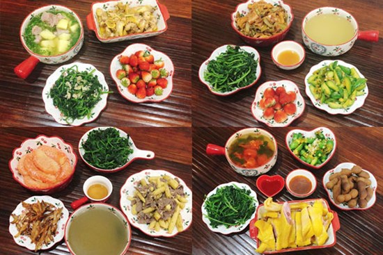 Vợ đảm 9x khoe loạt mâm cơm hấp dẫn dành cho 2 người, chỉ cần 30 phút chuẩn bị là có nhiều món ngon