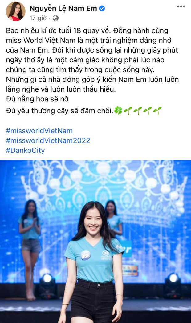 Liên tục bị nói thiếu nghiêm túc khi tham gia Miss World Vietnam, Nam Em nói gì?-1