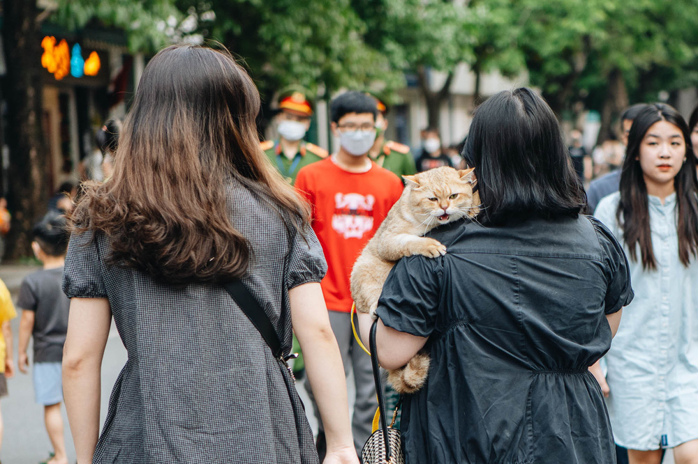 Người dân Hà Nội chen chân tại phố đi bộ hồ Gươm ngày nghỉ lễ Giỗ Tổ Hùng Vương-20