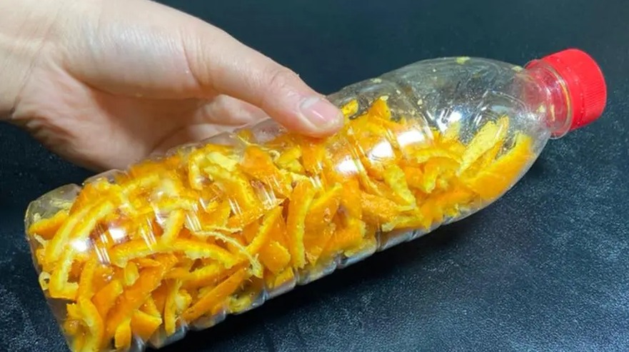 Vỏ cam được nhét vào chai nước khoáng có tác dụng gì mà ai biết rồi đều khen ngợi quá tuyệt vời-2