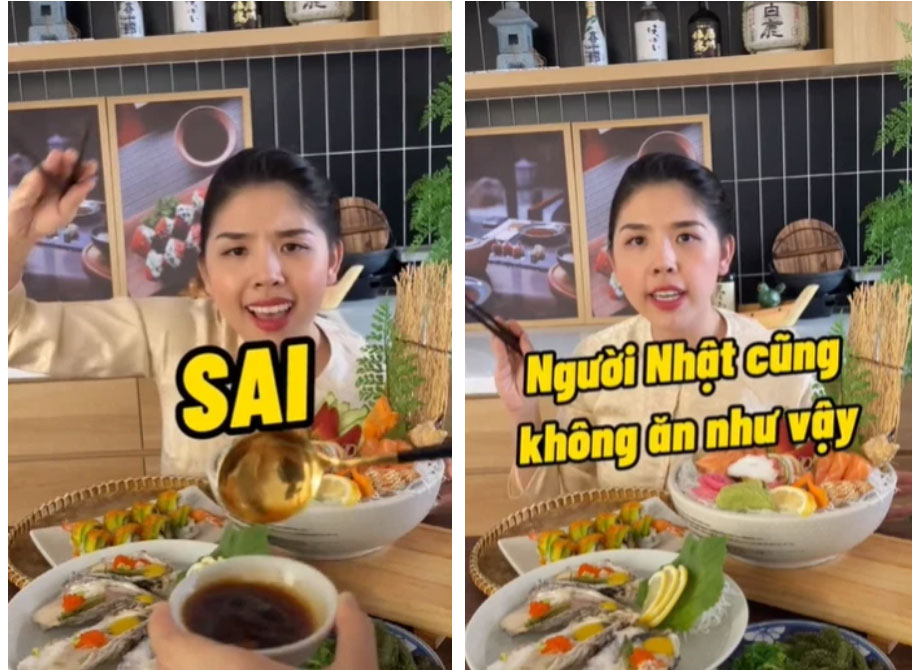 Cô gái hướng dẫn ăn sashimi sao cho đúng cách khiến cộng đồng mạng tranh cãi tôi ở Nhật 5 năm chưa gặp trường hợp nào thế này”?-1