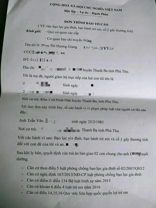 Người phụ nữ tố chồng cũ và vợ mới bạo hành 2 con riêng-3