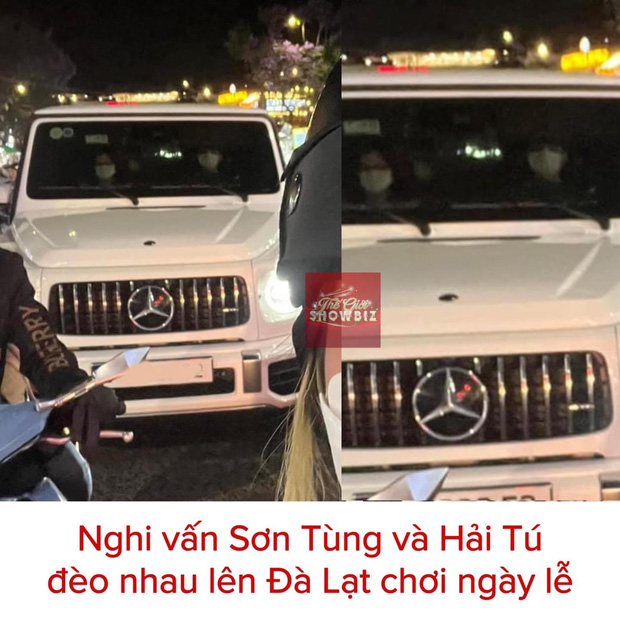 Rầm rộ ảnh nghi Sơn Tùng đích thân lái xế hộp G63 đưa Hải Tú đi chơi Đà Lạt?-1