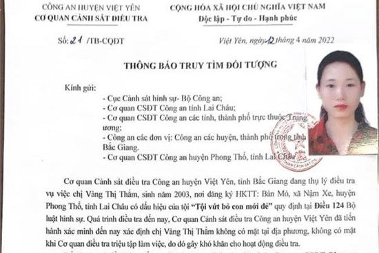 Bắc Giang: Nữ công nhân sinh con rồi vứt bỏ trong nhà vệ sinh khu công nghiệp
