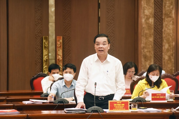 Đoàn khảo sát của Ban Chỉ đạo Đề án Trung ương 6 làm việc với Ban Thường vụ Thành ủy Hà Nội-3