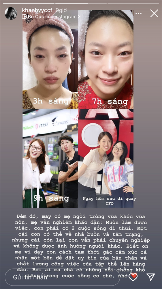 Khánh Vy tiết lộ quãng thời gian bất ổn đỉnh điểm: 3h sáng vừa khóc vừa nôn, 9h vẫn rạng rỡ đi làm vì lời dặn nghiêm khắc của mẹ-3