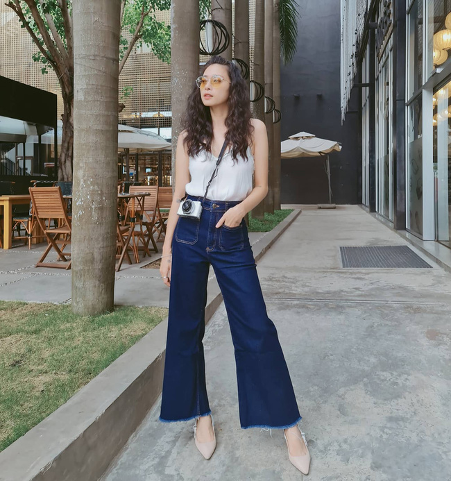 Sao Việt diện quần jeans ống rộng đơn giản theo 13 cách sành điệu xuất sắc-9