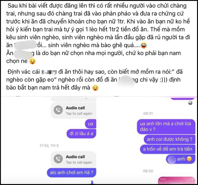 Cô gái bóc phốt bạn trai mời đi ăn lần đầu rồi bùng hóa đơn 1,3 triệu, màn lật ván cờ của anh chàng với bằng chứng thép đã tố ngược tất cả!-1