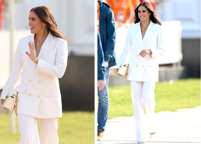 Bộ suit mới toanh của Meghan Markle đang gây bão: Nhìn đẳng cấp hơn thời ở Hoàng gia Anh bao nhiêu!-2