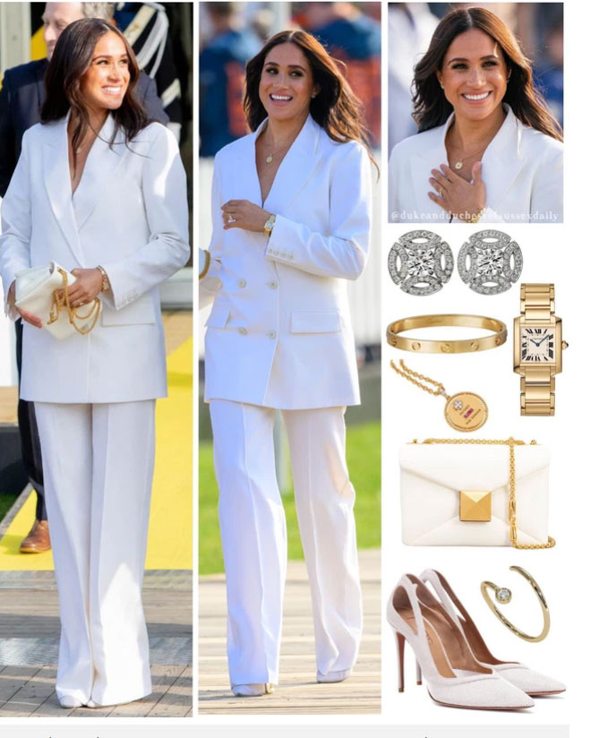 Bộ suit mới toanh của Meghan Markle đang gây bão: Nhìn đẳng cấp hơn thời ở Hoàng gia Anh bao nhiêu!-3