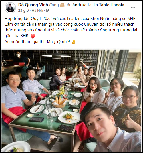 Động thái của thiếu gia Đỗ Quang Vinh khi có tin tham gia vào HĐQT ngân hàng SHB-2