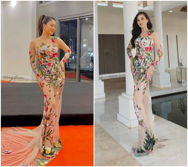 Hồng Diễm diện lại bộ đầm gạch đá nhất của Đỗ Thị Hà: Sốc visual của đàn chị nhưng cả 2 đều chình ình một chi tiết khó nói-5