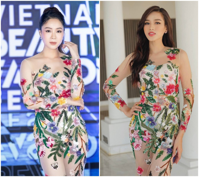 Hồng Diễm diện lại bộ đầm gạch đá nhất của Đỗ Thị Hà: Sốc visual của đàn chị nhưng cả 2 đều chình ình một chi tiết khó nói-6