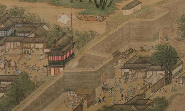 Chi tiết đầy kinh ngạc trong bức tranh cổ của triều Tống: Phóng to 100 lần mới thấy rõ mồn một hành động xấu hổ của người đàn ông-1