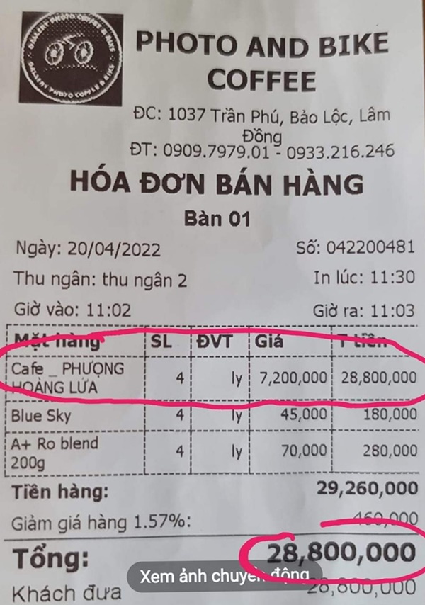 Sự thật bất ngờ về ly cà phê Phượng hoàng lửa có giá hơn 7 triệu đồng-1