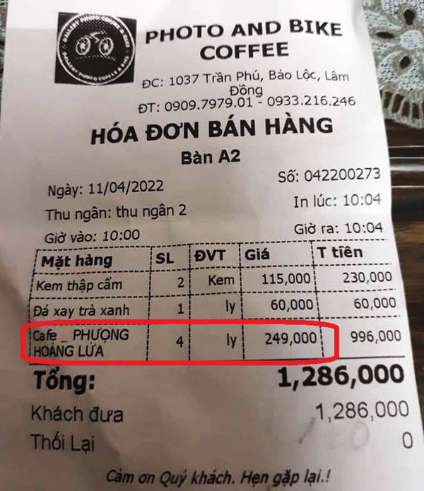 Sự thật bất ngờ về ly cà phê Phượng hoàng lửa có giá hơn 7 triệu đồng-2