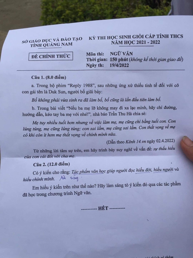 Đề Văn thi HSG tỉnh HOT nhất : Phân tích sự thấu hiểu trong câu Bố không phải sinh ra đã làm bố-1