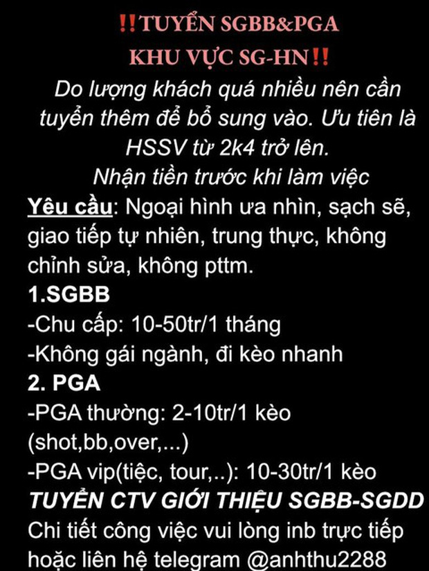 Chân dung nữ sinh cầm đầu đường dây mua bán dâm có MC, chân dài tham gia, phí bao đến 50 triệu/tháng: Thu lợi 200 triệu dùng để chưng diện, check-in sang chảnh-5