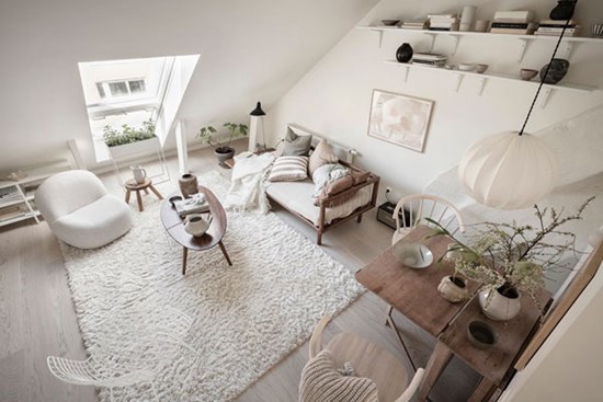 Thiết kế căn hộ gác mái 28m2 độc đáo, đẹp như mơ với đầy đủ tiện nghi