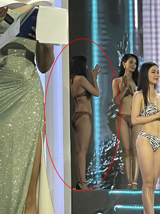 Ngã ngửa hình ảnh Nam Em lộ bụng mỡ, body kém săn chắc khi diện bikini trên sân khấu Miss World Vietnam 2022-1