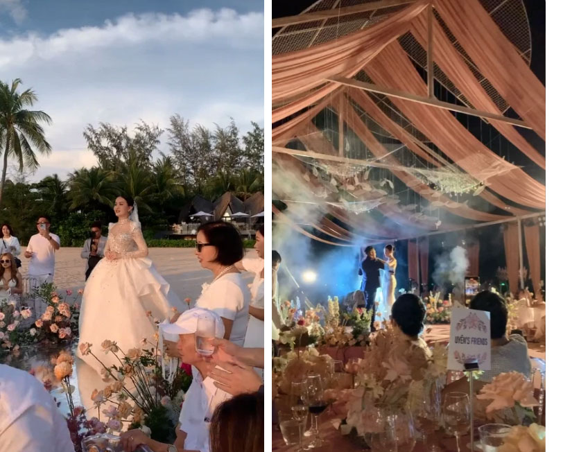 Đám cưới hot nhất tại Phú Quốc gây chú ý bởi màn đánh golf bắn pháo hoa đầy mùi tiền từ cô dâu chú rể-1
