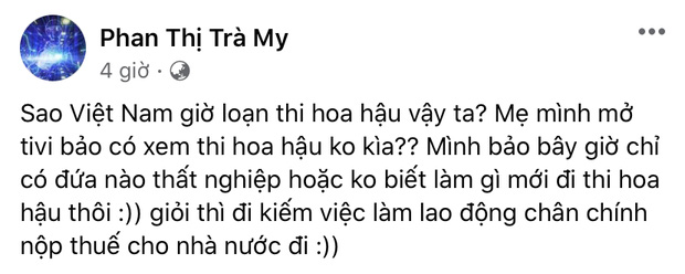 Nữ diễn viên Vbiz bị chỉ trích vì phát ngôn sốc: Thất nghiệp hoặc không biết làm gì mới thi Hoa hậu-1