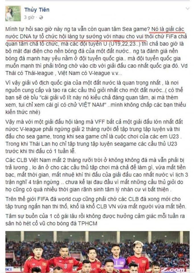 Thuỷ Tiên bị chỉ trích vì từng chê Sea Games là hội làng, nay lại đi hát chào mừng Sea Games-1