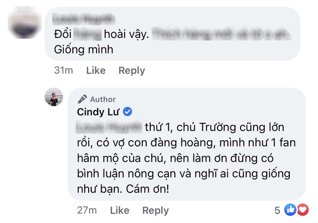 Bị bình luận khiếm nhã vì chụp ảnh với ông chú Tấn Trường, Cindy Lư đáp trả gắt-3