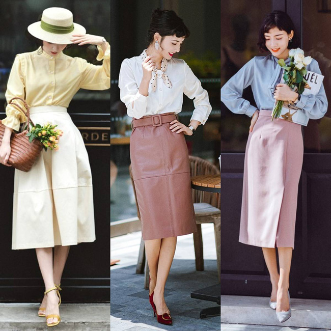 Sơ mi + chân váy: 3 công thức lên đồ đẹp mỹ mãn, giấu nhẹm bụng mỡ để nàng 30+ lột xác chốn công sở-1