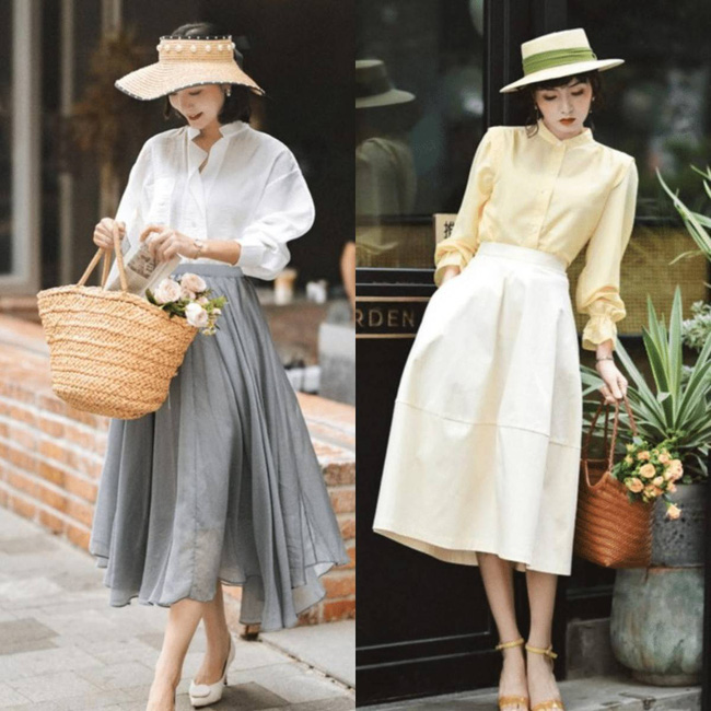 Sơ mi + chân váy: 3 công thức lên đồ đẹp mỹ mãn, giấu nhẹm bụng mỡ để nàng 30+ lột xác chốn công sở-4