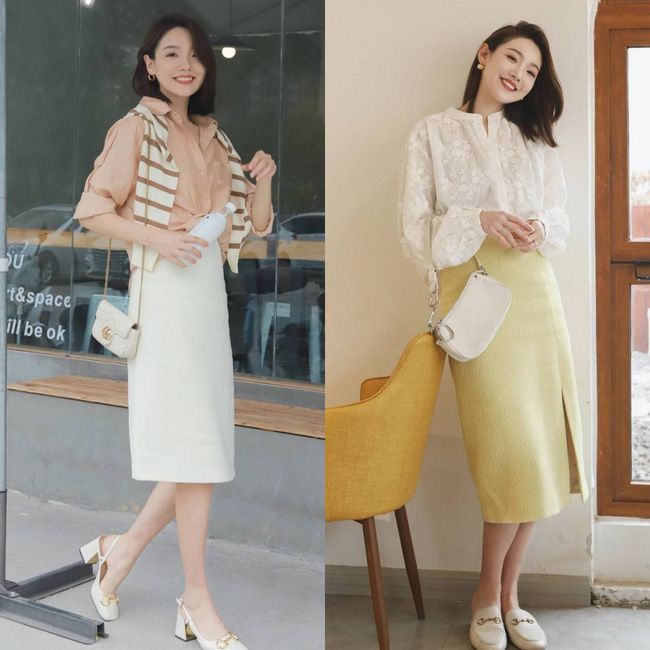 Sơ mi + chân váy: 3 công thức lên đồ đẹp mỹ mãn, giấu nhẹm bụng mỡ để nàng 30+ lột xác chốn công sở-5