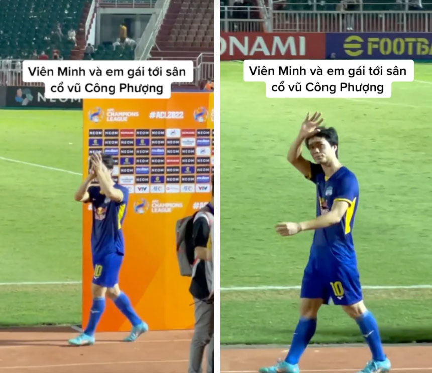 Phát hiện bị quay lén khi đi cổ vũ Công Phượng, Viên Minh liền có một hành động nhỏ nhưng được khen quá tinh tế!-2