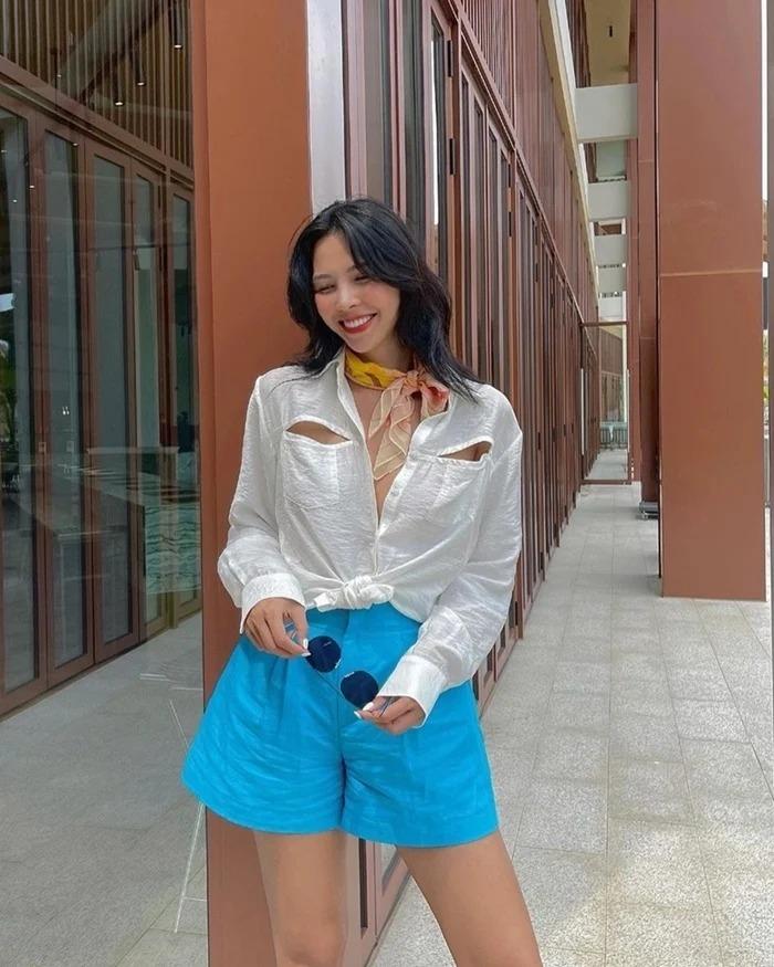 Học Minh Hằng, Lan Khuê mặc quần short vải ngắm mãi không chán-2