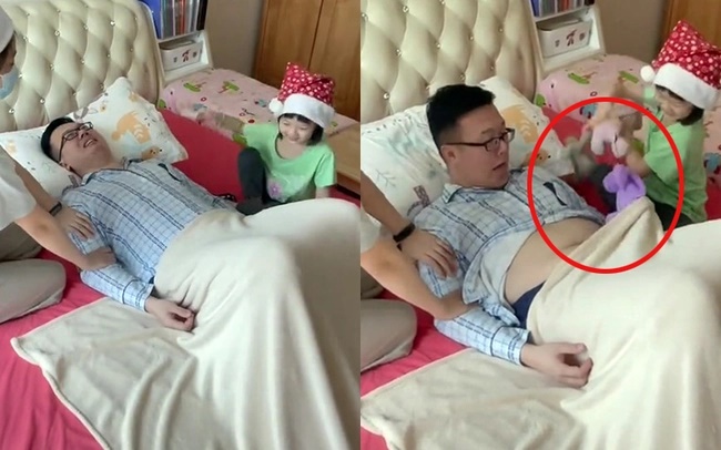 Dạy con cách em bé sinh ra, ông bố cười ra nước mắt khi gặp bác sĩ đỡ đẻ của nhà trồng được, ra tay dứt khoát không động tác thừa!-1