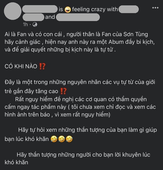 Dư luận phẫn nộ: Dù chỉ là một đứa trẻ bắt chước theo cái kết của MV đã là quá kinh hãi rồi, phải không Tùng?-3