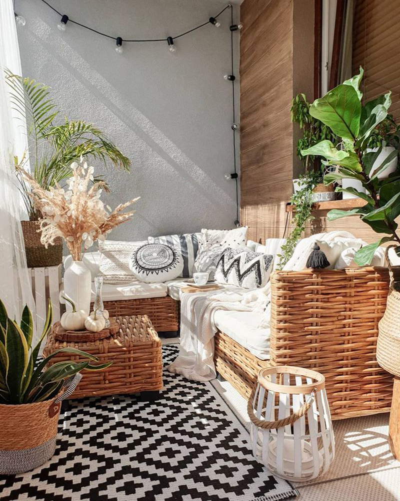 Thiết kế góc ban công theo phong cách Bohemian nhìn ngỡ như khu nghỉ dưỡng-2