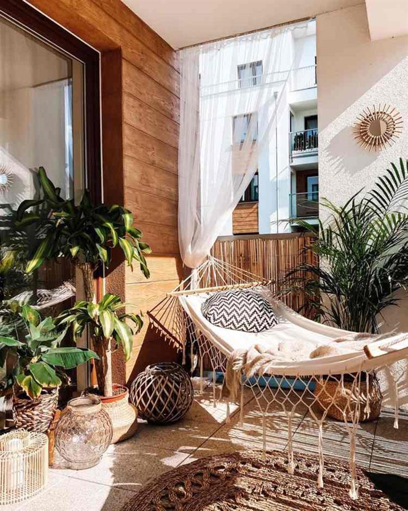 Thiết kế góc ban công theo phong cách Bohemian nhìn ngỡ như khu nghỉ dưỡng-3