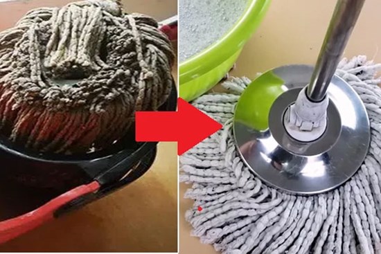 Cây lau nhà chuyển sang màu đen và bốc mùi sau một thời gian dài sử dụng? Mách bạn mẹo nhỏ khắc phục siêu hay dưới đây