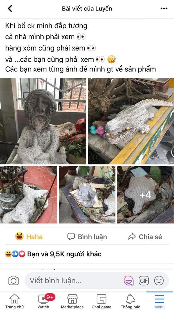 Bố chồng mê đắp tượng, nàng dâu khoe thành phẩm khiến cả nhà phải xem, hàng xóm phải xem-2